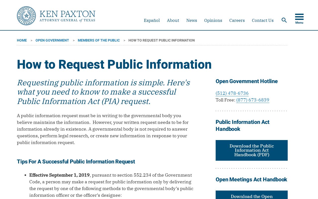 Borden County warrant records: Texas Attorney General guidance for a written public-information request