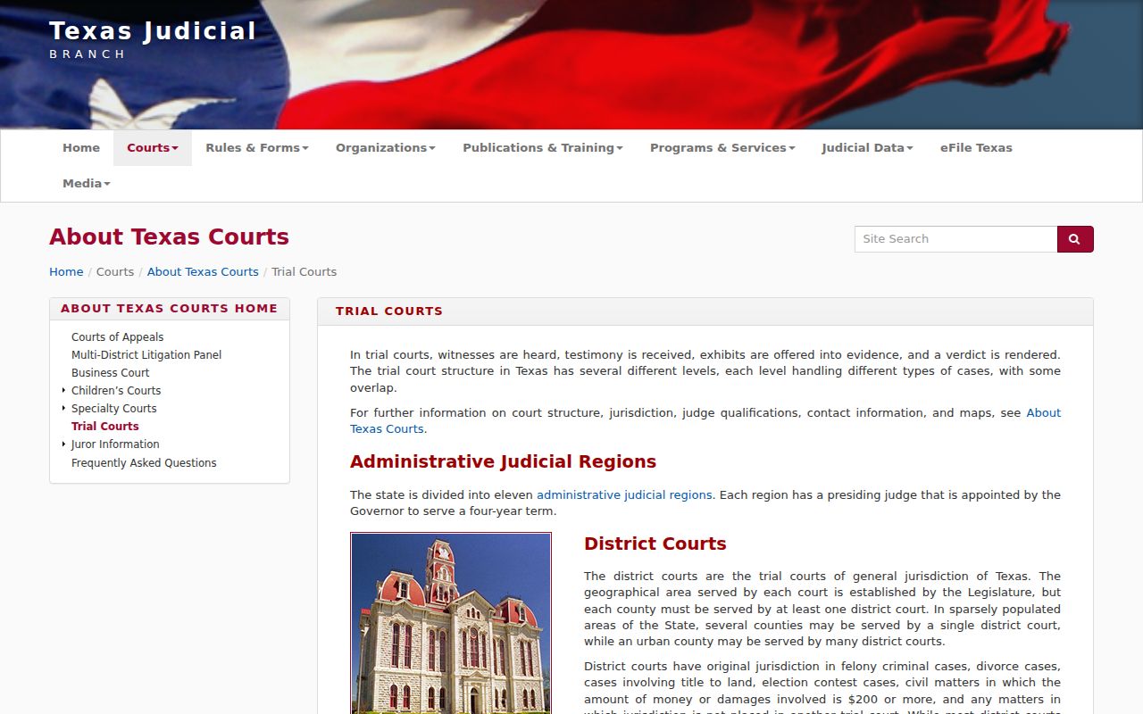 Borden County bench warrant records: Texas court structure and the distinct district and justice court roles